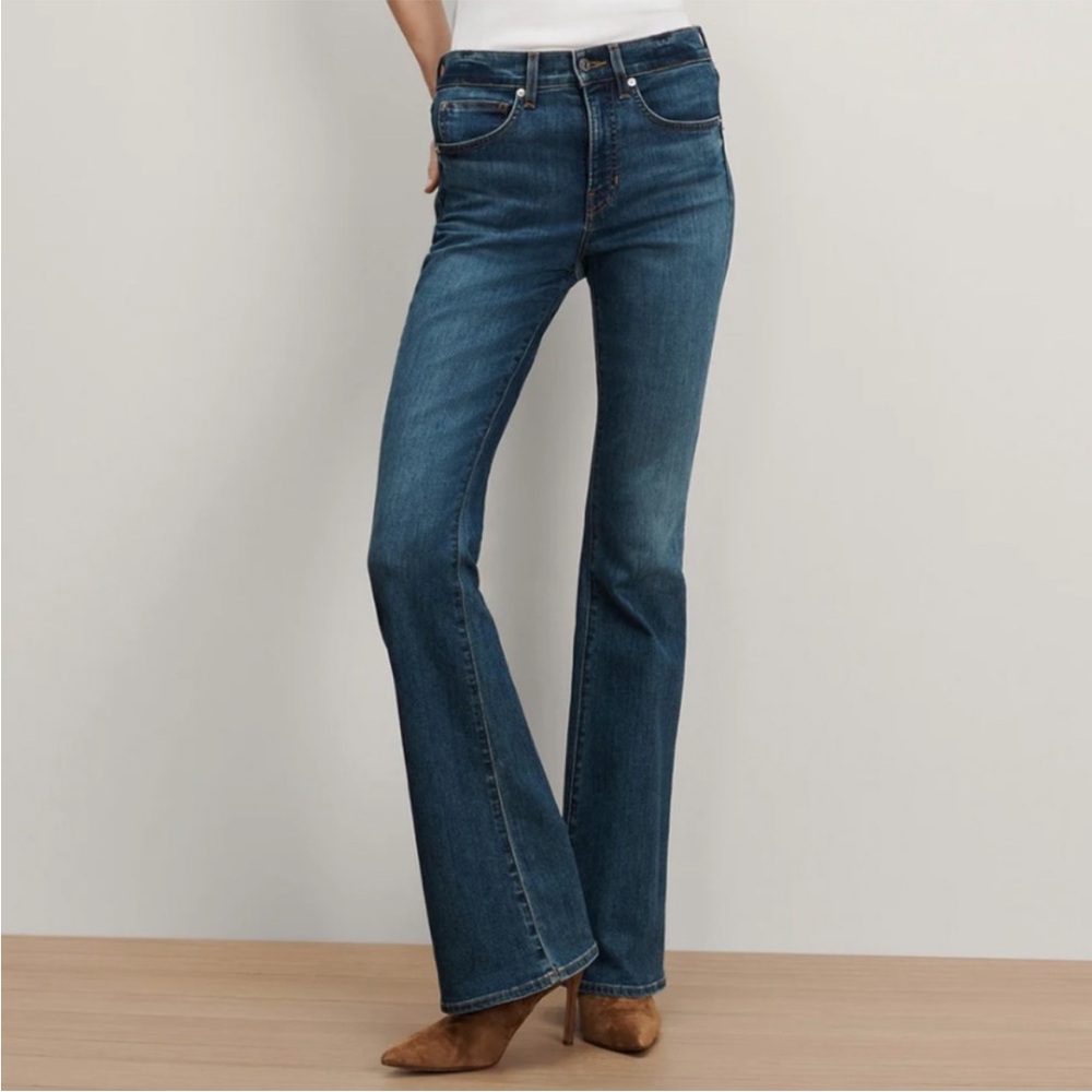 NWT Veronica Beard Beverly Skinny Flare High Rise jean in Bright Blue 31